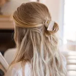 Corinne Leather Band Short Bendable Two-Colored White Cream