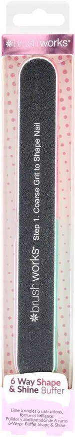 Brushworks 6 Sided Nail File Shape & Shine