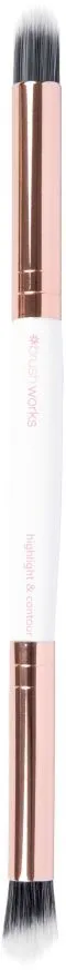 Brushworks White & Gold Highlight & Contour Brush