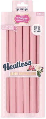 The Vintage Cosmetic Company Bendy Hair Rollers Pink (12pcs)