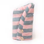 Trust My Sister Microfibre Hair Towel Pink Grey