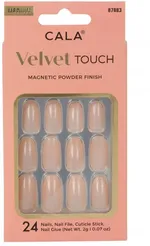 Cala Press On Nails Velvet Touch Round Peach Cateye