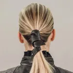 Corinne Leather Band Long Bendable Black