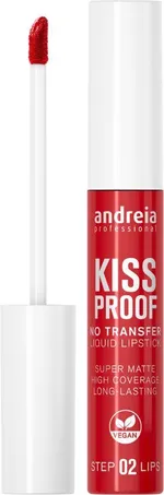 Andreia Makeup Kiss Proof Liquid Lipstick (8mL) Red 02