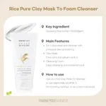 Thank You Farmer Rice Pure Clay Mask To Foam Cleanser (150mL)