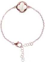 Bronzallure Four Leaf Clover Bracelet White Mop