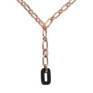 Bronzallure Y Necklace With Natural Stone Pendant Rose Gold/Black Onyx