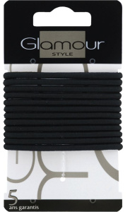 Glamour Hair Scrunchie Black (12pcs)