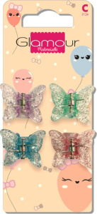 Glamour Hair Clip Butterfly (4pcs)