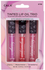 Cala Tinted Lip Oil Trio Cherry, Watermelon & Strawberry (3x3,5mL)