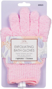 Cala Exfoliating Bath Gloves Pink