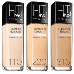 Maybelline New York Fit Me! Luminous+Smooth Foundation (30mL)