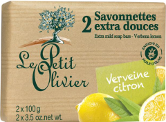 Le Petit Olivier 2 Extra Mild Soap Bars Verbena Lemon (2x100g)