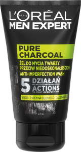 L'Oreal Paris Men Expert Pure Charcoal Face Wash With Black Charcoal (100mL)