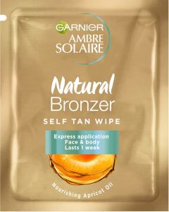 Garnier Ambre Solaire Natural Bronzer Self Tan Wipes for Face (5.6mL)