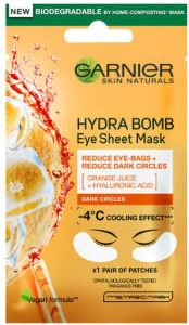 Garnier Skin Naturals Eye Tissue Mask with Orange Juice Extract and Hyaluronic Acid