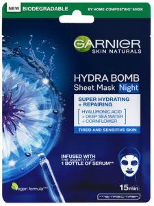 Garnier Moisture Bomb Deep Sea Water & Hyaluronic Acid Tissue Mask Night (32g)