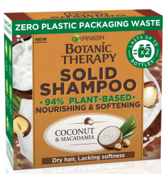 Garnier Botanic Therapy Coconut & Macadamia Nourishing & Softening Solid Shampoo (60g)