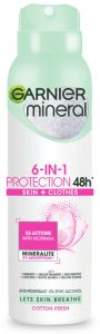 Garnier Mineral Protection 6 Cotton Fresh Spray (150mL)