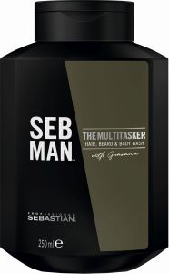 Sebastian Professional SebMan The Multitasker 3in1 Hair, Beard & Body Wash (250mL)