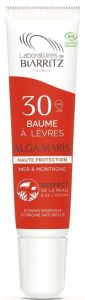 Laboratoires de Biarritz Certified Organic Protective Lip Balm SPF30 Water and Altitude (15mL)