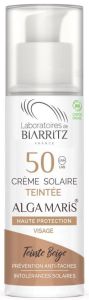 Laboratoires de Biarritz Certified Organic SPF50 Beige Tinted Face Sun Cream (50mL)