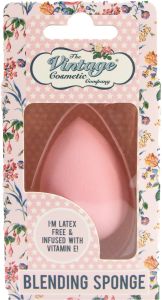 The Vintage Cosmetic Company Blending Sponge Infused with Vitamin E in Pink