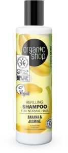 Organic Shop Refilling Shampoo For Normal Hair Banana & Jasmine (280mL)