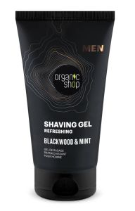 Organic Shop Men Refreshing Shaving Gel Blackwood & Mint (150mL)