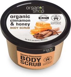 Organic Shop Body Scrub Honey Cinnamon_cosmos Natural BDIH (250mL)