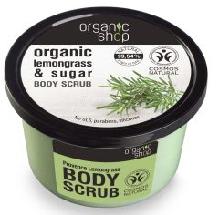 Organic Shop Body Scrub Provence Lemongrass_cosmos Natural BDIH (250mL)