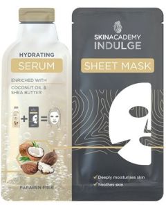 Skin Academy Indulge Serum Sheet Mask Hydrating 1 Dry Sheet Mask + Serum (25mL)