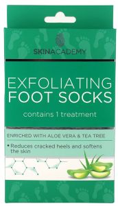 Skin Academy Exfoliating Foot Socks Aloe Vera & Tea Tree (1pair)