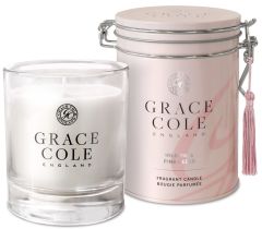 Grace Cole Luxury Scented Candle In Decorative Tin Wild Fig & Pink Cedar (200g)