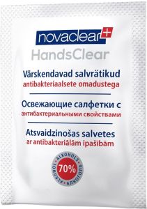 Novaclear Refreshing Wipes With Antibacterial Properties (1pcs)