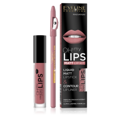 Eveline Cosmetics OH! My Lips Liquid Matt Lipstick & Lip Liner No. 07 Baby Nude