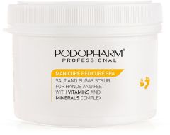 Podopharm Manicure Pedicure Spa Salt and Sugar Scrub for Hands and Feet (600g)
