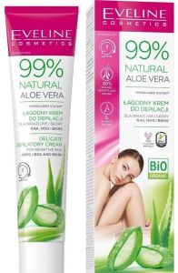 Eveline Cosmetics 99 % Natural Aloe Vera Depilatory Cream For Legs And Bikini (125mL)