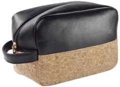 Donegal Black Cosmetic Bag With Cork Pattern (1pc)