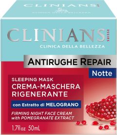 Clinians Antirughe Repair Face Night Cream-mask, Regenerating With Pomegranate Extract (50mL)