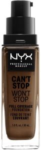 NYX Professional Makeup Can't Stop Won't Stop Full Coverage Foundation (30mL) Cocoa