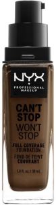 NYX Professional Makeup Can't Stop Won't Stop Full Coverage Foundation (30mL) Deep Cool