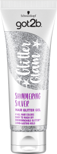 Got2b Hair Glitter Gel Glitter Glam (50mL) Shimmering Silver