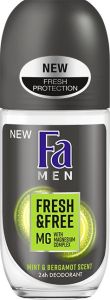 Fa Men Deodorant Roll-on - Fresh & Free Mint & Bergamot (50mL)