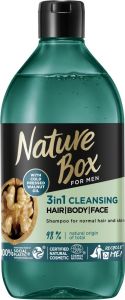 Nature Box Men Shampoo Walnut Oil 3in1 Cleansing (385mL) 