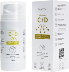 Norvita C+D Vitamins Liposomal Oral Gel 1000mg+1600IU (100mL)