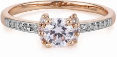 Buckley London Tt Rose Gold Solitaire Ring CZR525M