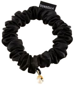Dondella Luxury Silk Black Scrunchie HSC2-J-S