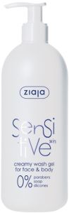 Ziaja Sensitive Skin Creamy Wash Gel for Face & Body (400mL)