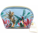 Danielle Botanical Palm Blue Oyster Bag Small